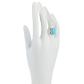 Jay King Gold Matrix Turquoise Sterling Silver Band Ring Size 6